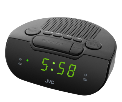 Radio i budzik JVC JVC Radiobudzik black RA-E111B